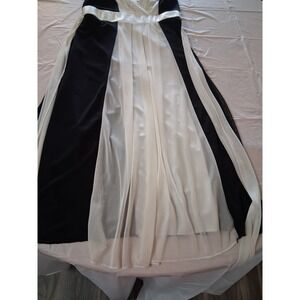 Ruby Rox Black White V Neck Halter Party Cocktail Dress Womens Size S